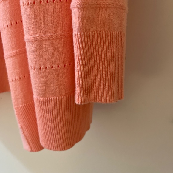 Karen Scott Cardigan Pointelle-Knit  Coral Blossom - Picture 6 of 8
